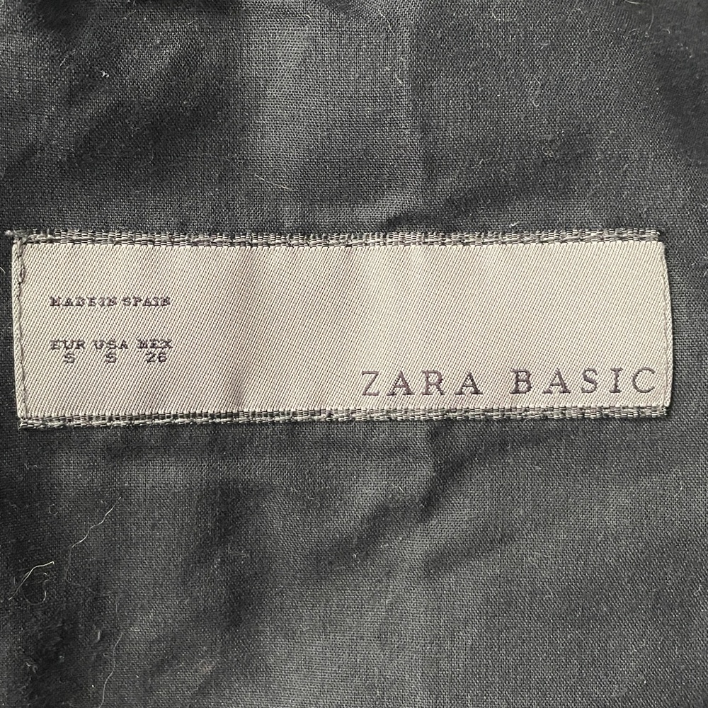 Zara Basic Wool Blend Swirl Pattern Asymmetric Ve… - image 2